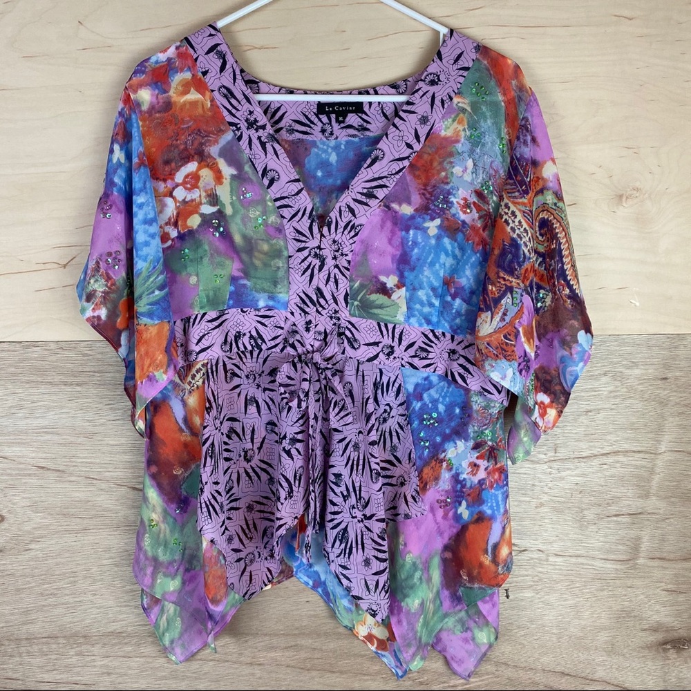 90’s Vintage Le Caviar Chiffon Blouse